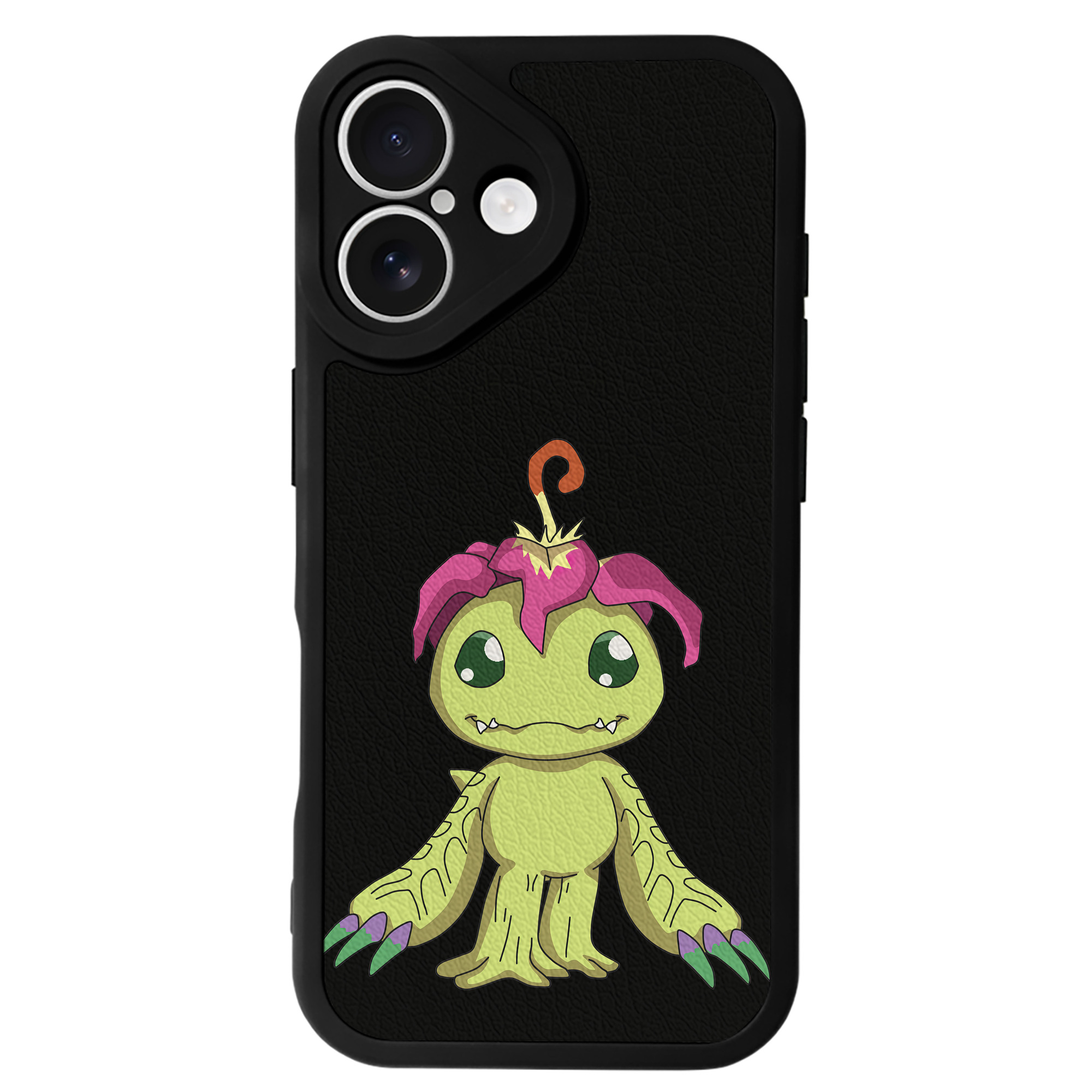 （画像用） Digimon デジタルモンスター/デジモン 【iPhone 16シリーズ対応】シリコンスマホケース（レザー調） 材質：シリコン
